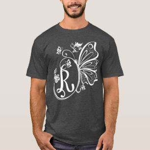 Butterfly Grunge Fairycore Aesthetic Letter R Mono T-shirt