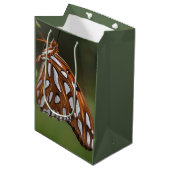 Butterfly Gulf Fritillary Passion Oranje Green Medium Cadeauzakje (Voorkant Gekanteld)