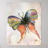 Butterfly Happiness Premium Canvas Poster (8x10) (Voorkant)