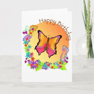 Butterfly Happy Birthday kaart