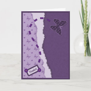 Butterfly - Hartelijk dank Bedankkaart