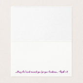 Butterfly - Hartelijk dank Kaart (Binnenkant ongevouwen)