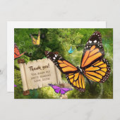 Butterfly - Hartelijk dank Kaart (Voorkant / Achterkant)