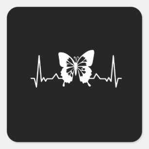 Butterfly-hartslag Vierkante Sticker