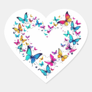 Butterfly Heart Aesthetic Sticke Hart Sticker