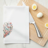 Butterfly Heart Blauw Wit Theedoek (Quarter Fold)