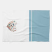 Butterfly Heart Blauw Wit Theedoek (Horizontaal)