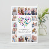 Butterfly Heart Collage Foto Bedankkaart (Staand voorkant)