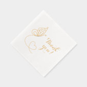 Butterfly Heart Dank u Folie Servetten (Rechts)