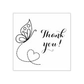 Butterfly Heart Dank u Rubberstempel (Afrduk)