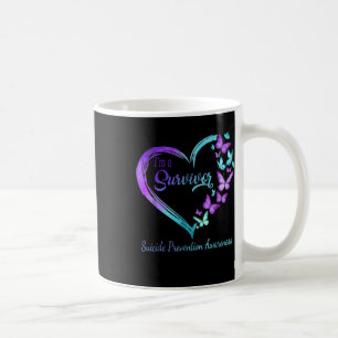 Butterfly Heart Im a Survivor Suicide Prevention A Koffiemok
