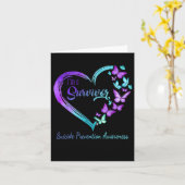 Butterfly Heart I'm a Survivor Suicide Prevention Kaart (Gele Bloem)