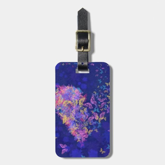 Butterfly Heart - Love Bagagelabel (Voorkant verticaal)