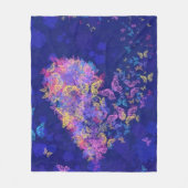 Butterfly Heart - Love Fleece Deken (Voorkant)