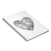 Butterfly Heart Patroon Notitieboek (Rechterzijde)