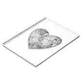 Butterfly Heart Patroon Notitieboek (Linkerzijde)