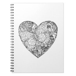 Butterfly Heart Patroon Notitieboek