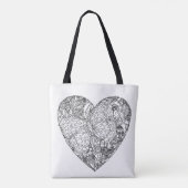 Butterfly Heart Pattern 2 Tote Bag (Achterkant)