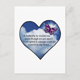 Butterfly Heart Poem Briefkaart