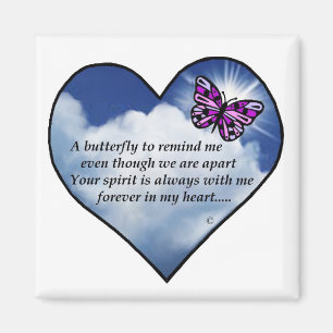 Butterfly Heart Poem Magneet