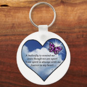 Butterfly Heart Poem Sleutelhanger (Voorkant)