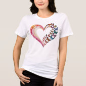 Butterfly Heart Waterverf Shirt (Voorkant)