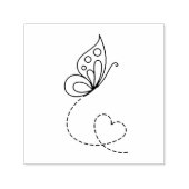 Butterfly Heart Zelfinktende Stempel (Design)