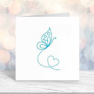Butterfly Heart Zelfinktende Stempel