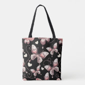 Butterfly Hearts Shopping Errand Canvas tas (Achterkant)