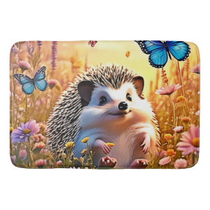 Butterfly Hedgehog Art Badmat