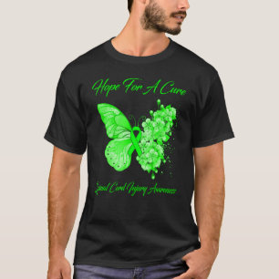 Butterfly hoopt op een zuiver spinale kabelwond t-shirt