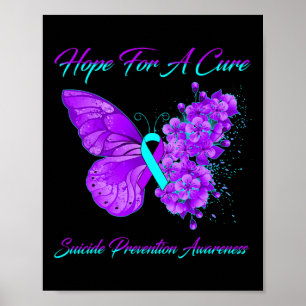 Butterfly hoopt op een zuiver zelfmoordpreventie poster