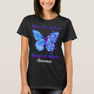 Butterfly hoopt op een zuivere reumatoïde artritis t-shirt