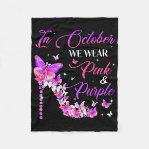Butterfly Huiselijk Geweld en Borstkanker Award Fleece Deken
