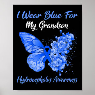 Butterfly I Draag blauw voor mijn kleinzoon Hydroc Poster