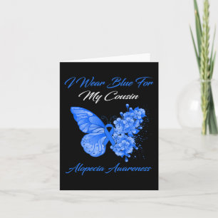 Butterfly I Draag blauw voor mijn neef Alopecia AW Kaart