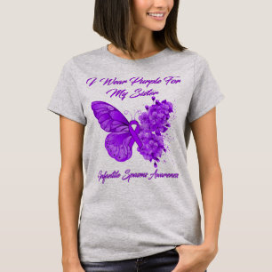 Butterfly I Draag Paars voor mijn zuster Infantile T-shirt
