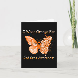 Butterfly I Draag Sinaasappel voor RSD CRPS-bewust Kaart