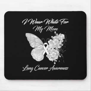 Butterfly I Draag White voor mijn moeder longkanke Muismat