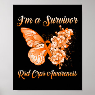 Butterfly Ik ben een overlevende RSD CRPS bewustzi Poster