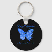 Butterfly Ik ben een Warrior Alopecia Awareness Sleutelhanger (Voorkant)