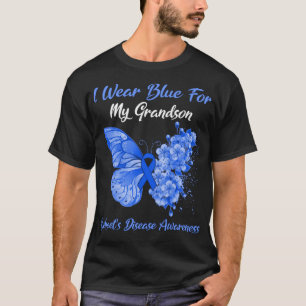Butterfly ik Draag blauw voor mijn kleinzoon achte T-shirt