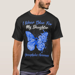 Butterfly ik Draag blauw voor mijn papa achter de  T-shirt