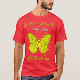Butterfly ik Draag geel voor mijn zoon ADHD-bewust T-shirt