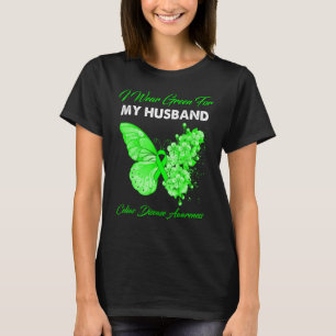 Butterfly ik Draag groen voor mijn man Celiac Dise T-shirt