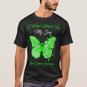 Butterfly ik Draag groen voor mijn zoon, kanker Aw T-shirt