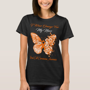 Butterfly ik Draag Oranje voor mijn nichtje nierce T-shirt
