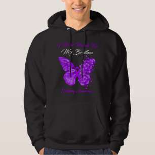 Butterfly ik Draag Paars voor mijn broer Epilepsy  Hoodie