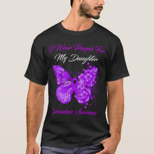 Butterfly ik Draag Paars voor mijn dochter Sarcoid T-shirt
