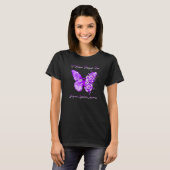 Butterfly Ik Draag Paarse voor Sjorgren's Syndrome T-shirt (Voorkant volledig)